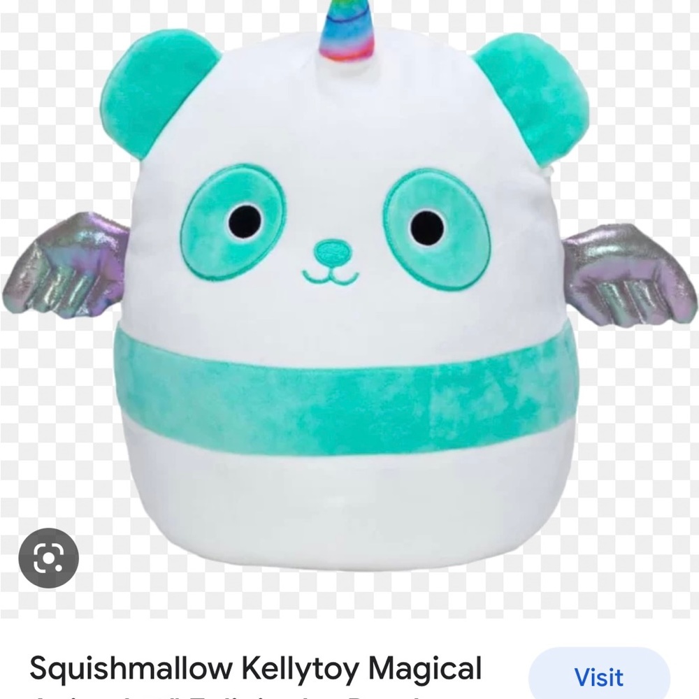 Squishallow Felicia The Teal Pandacorn 12”